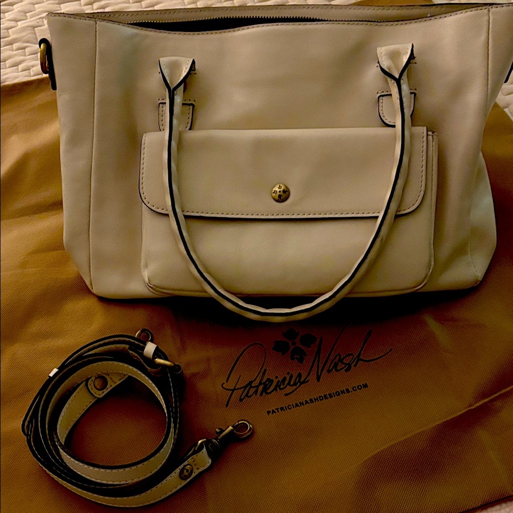 Patricia Nash Cream Satchel Bag